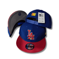 Men's Los Angeles Dodgers New Era Royal/Red Primary Jewel Gold Undervisor 59FIFTY Cap