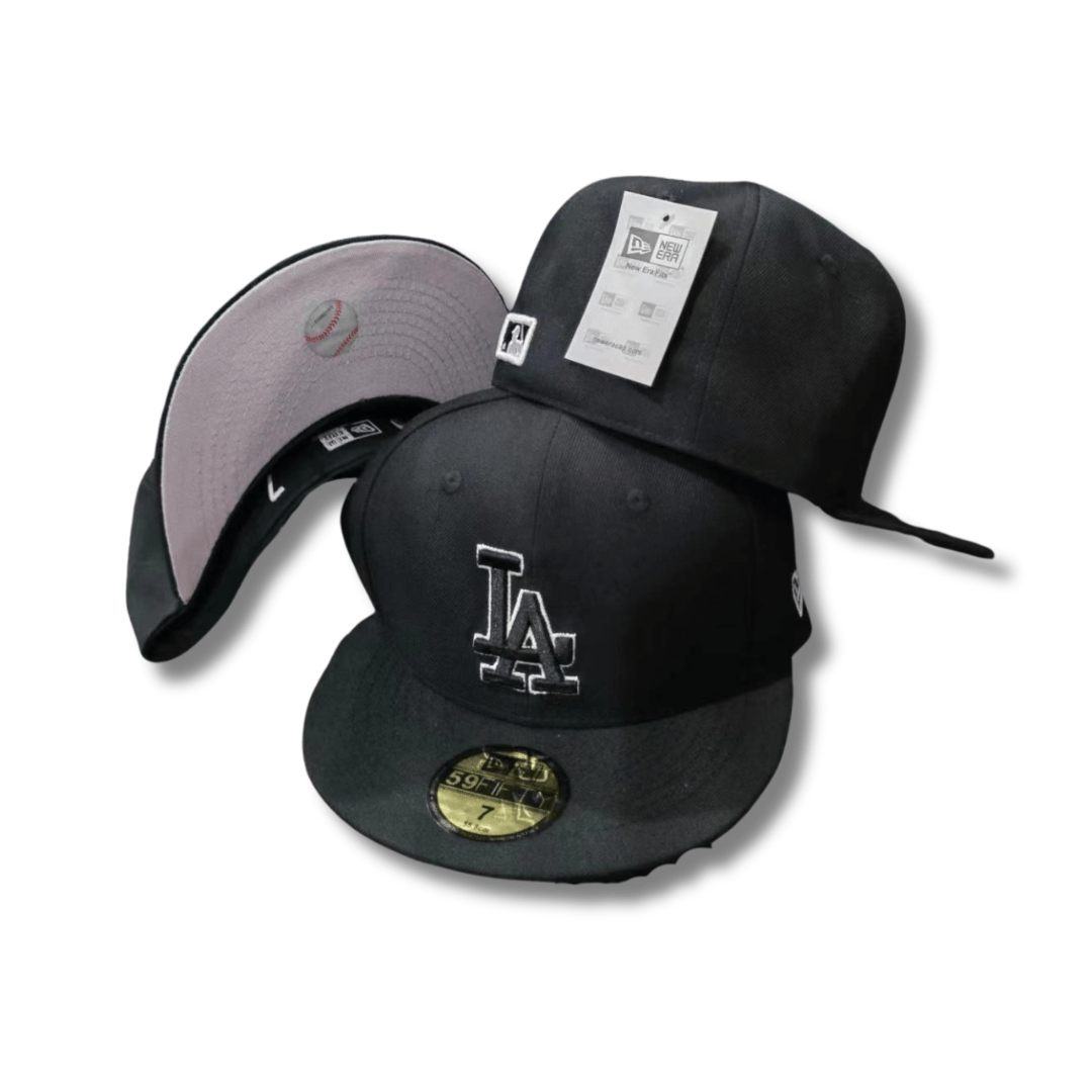 Los Angeles New Era Dodgers Dark Gray Black Basic 59FIFTY Cap