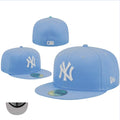 New York Yankees Light Blue with White NY Logo Fitted Cap