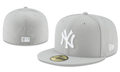 New York Yankees MLB Fitted Cap - Sleek Gray with White Logo