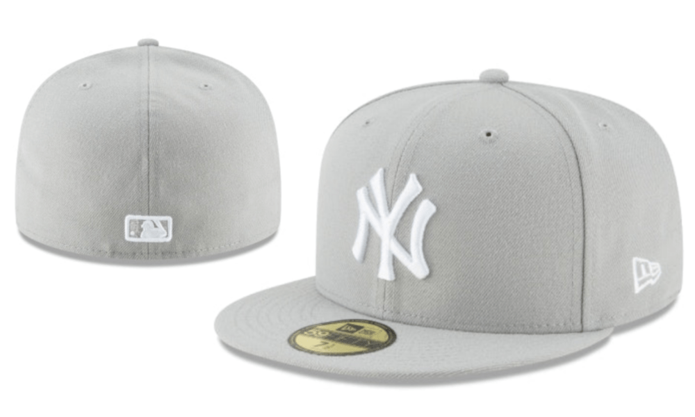 New York Yankees MLB Fitted Cap - Sleek Gray with White Logo