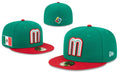Mexico World Baseball Classic 59FIFTY Hat - Green and Red with Flag Patch