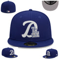Los Angeles Dodgers 60th Anniversary Royal Blue Fitted Cap with Gold "LA" Logo