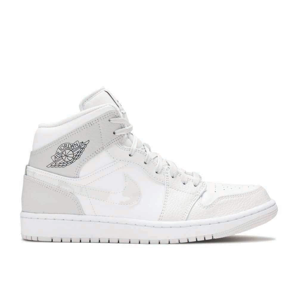 Air Jordan 1 Mid 'Swoosh Logo - Grey Camo' Sneakers