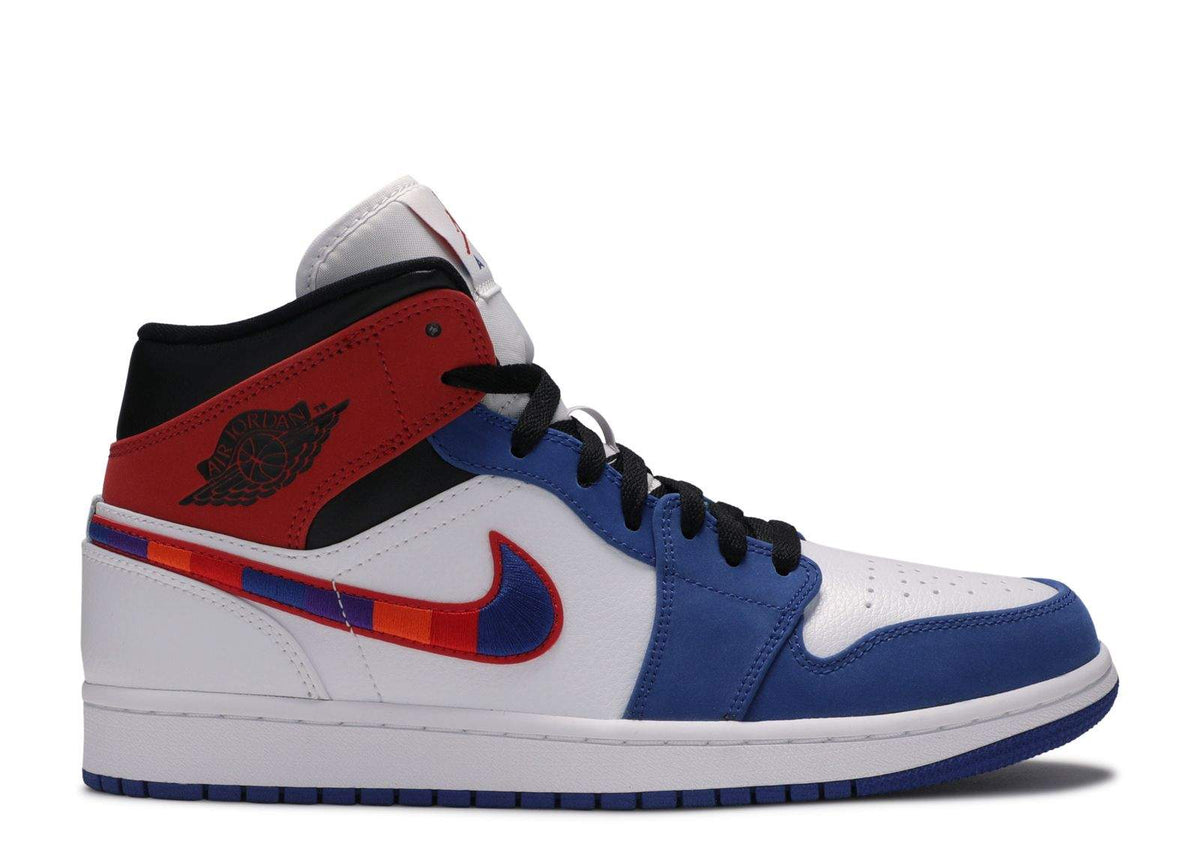 Air Jordan 1 Mid 'Multicolored Swoosh' Sneakers