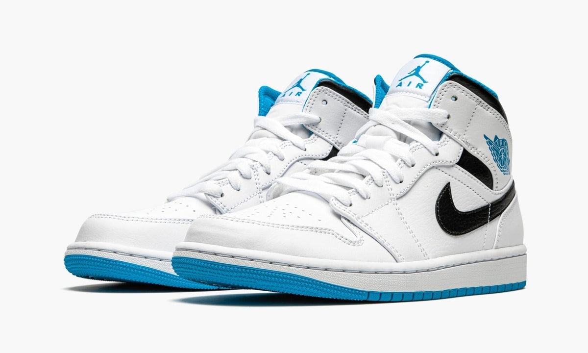 Air Jordan 1 Mid "White / Laser Blue" Sneakers