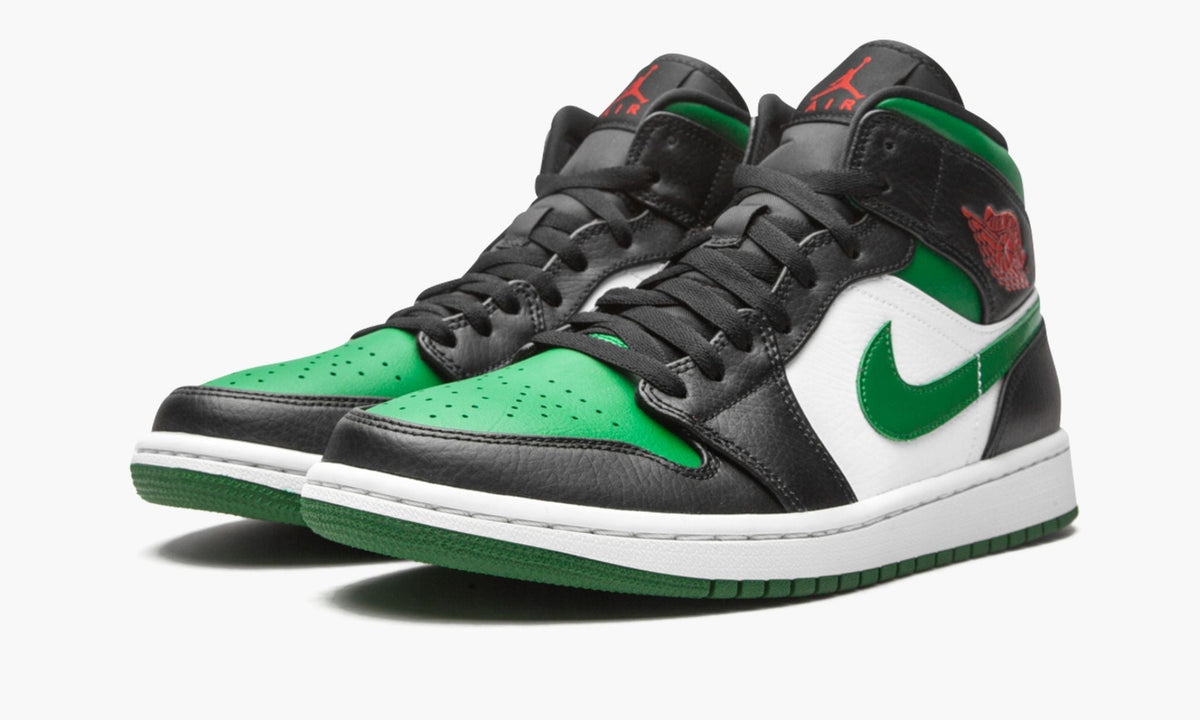 Air Jordan 1 Mid Green Toe Sneakers