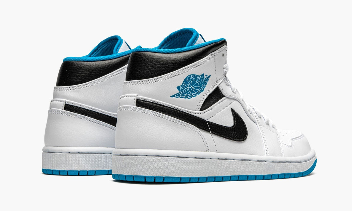 Air Jordan 1 Mid White / Laser Blue Sneakers