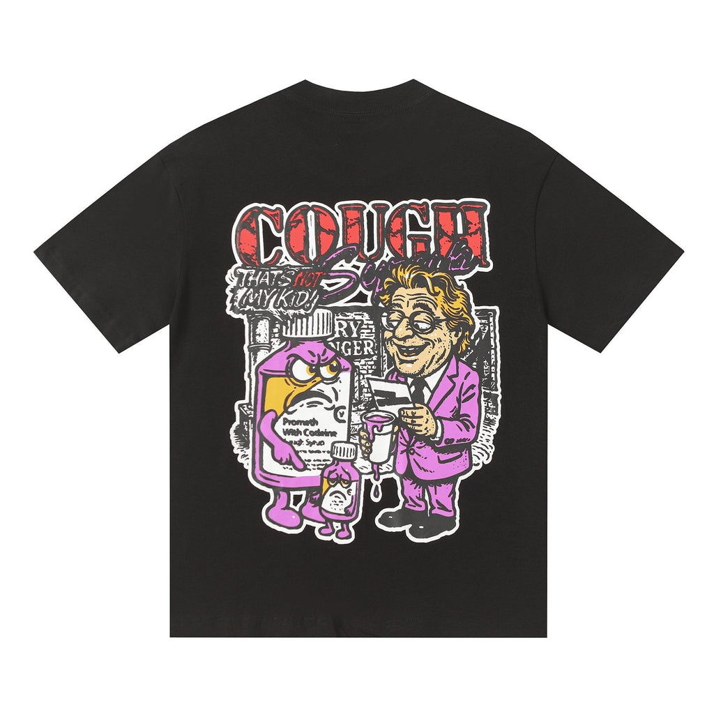 THAT'S A AWFUL LOT OF COUGH SYRUP Chest & Back Graphic T-Shirt — back