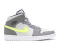 Air Jordan 1 Mid 'Gunsmoke Volt' Sneakers