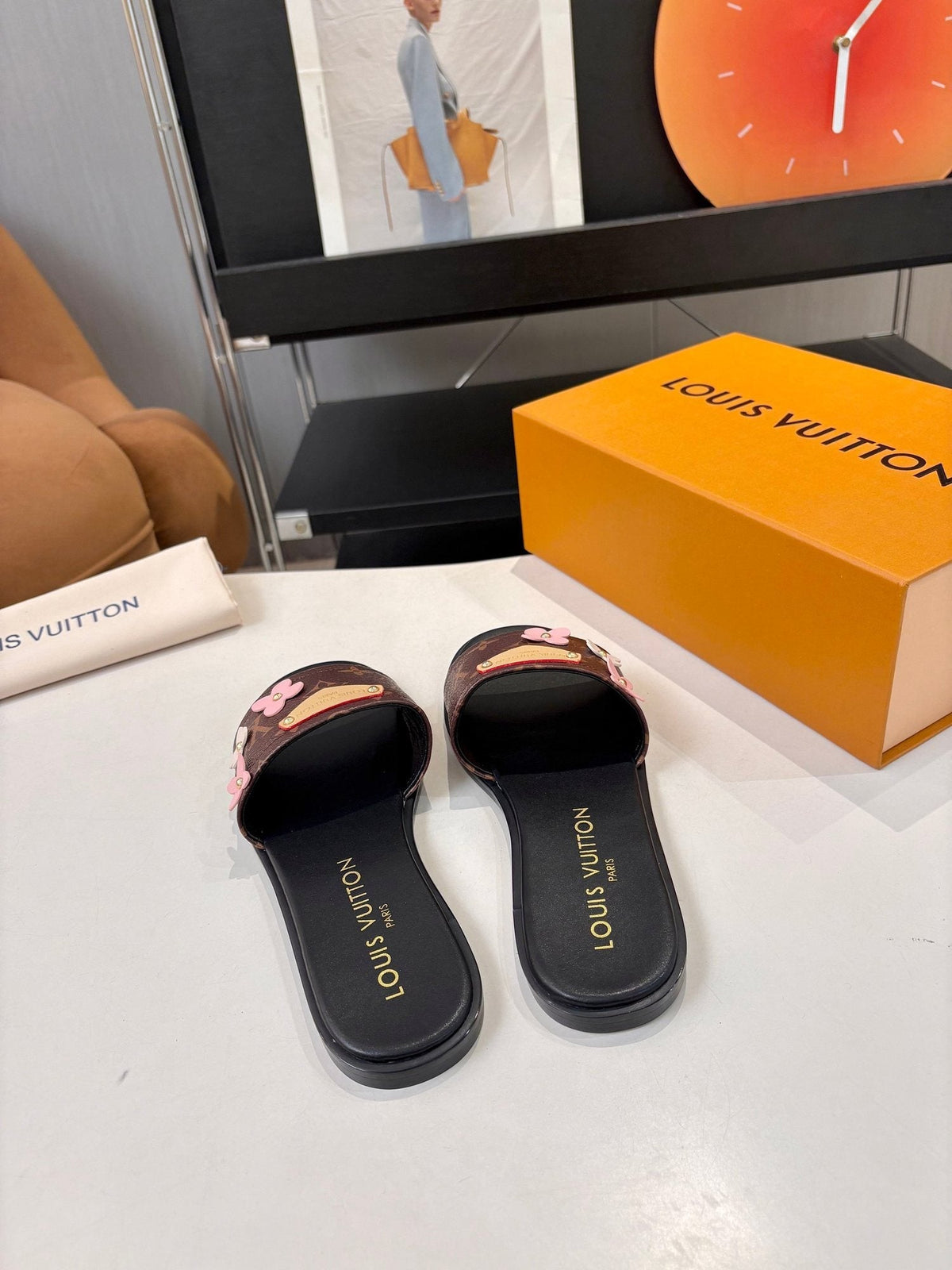 Louis Vuitton Floral Slide Sandals — hero