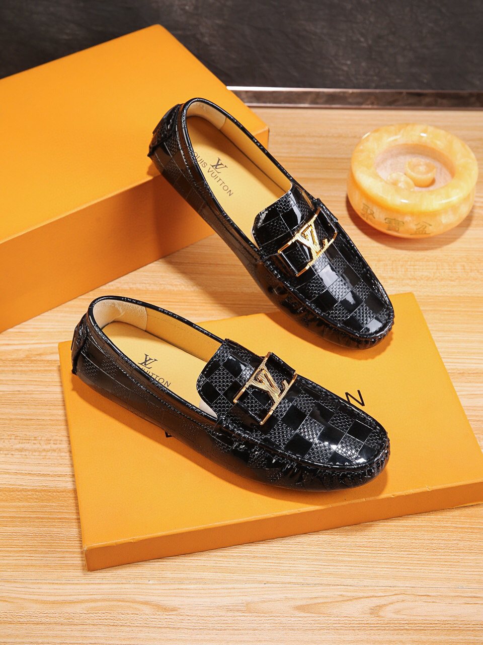 Louis Vuitton Black Buckle Driving Loafers — hero