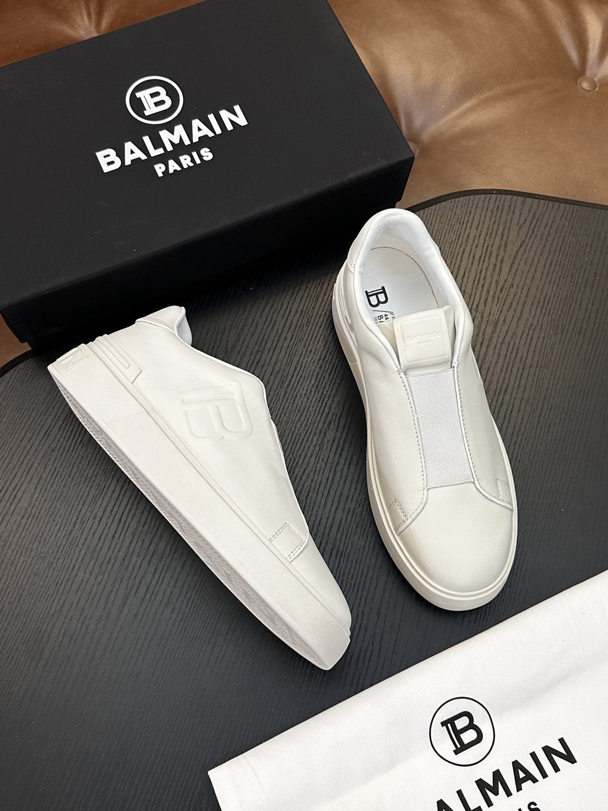 Balmain B-Skate Slip-On Sneakers — side