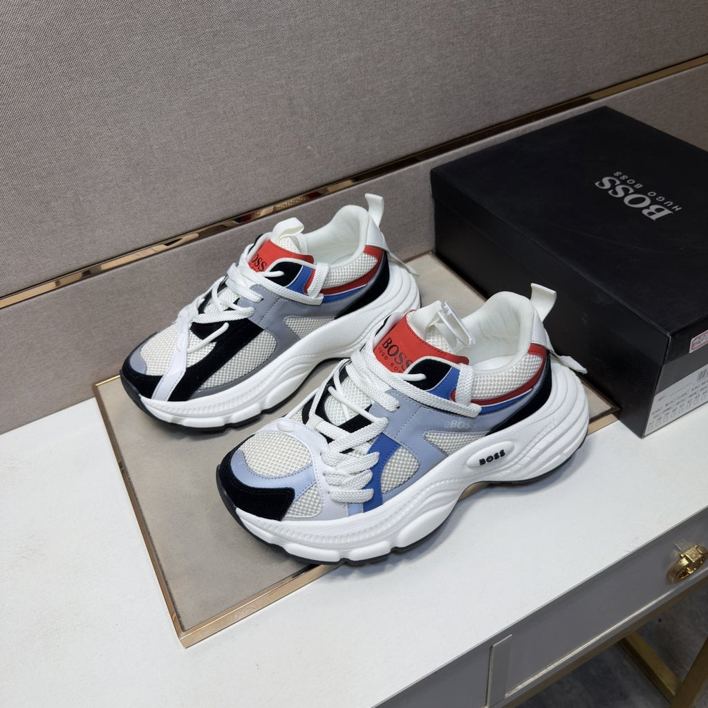 BOSS Mesh Panel Low-Top Sneakers — side