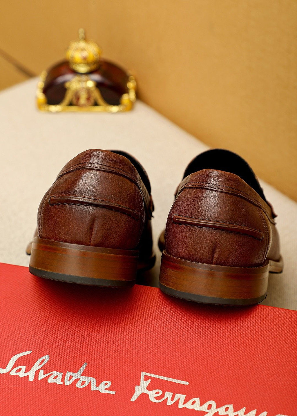 微商相册测试鞋子-Salvatore Ferragamo Leather Bit Loafers — detail