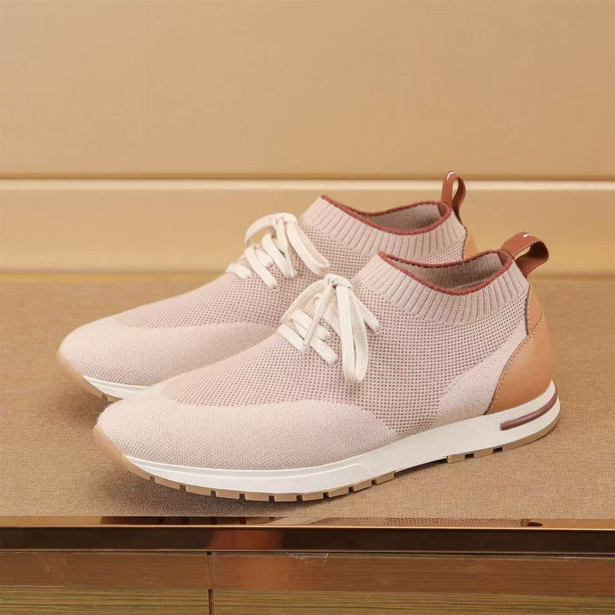 Loro Piana Flexy Walk Knit Sneakers — front
