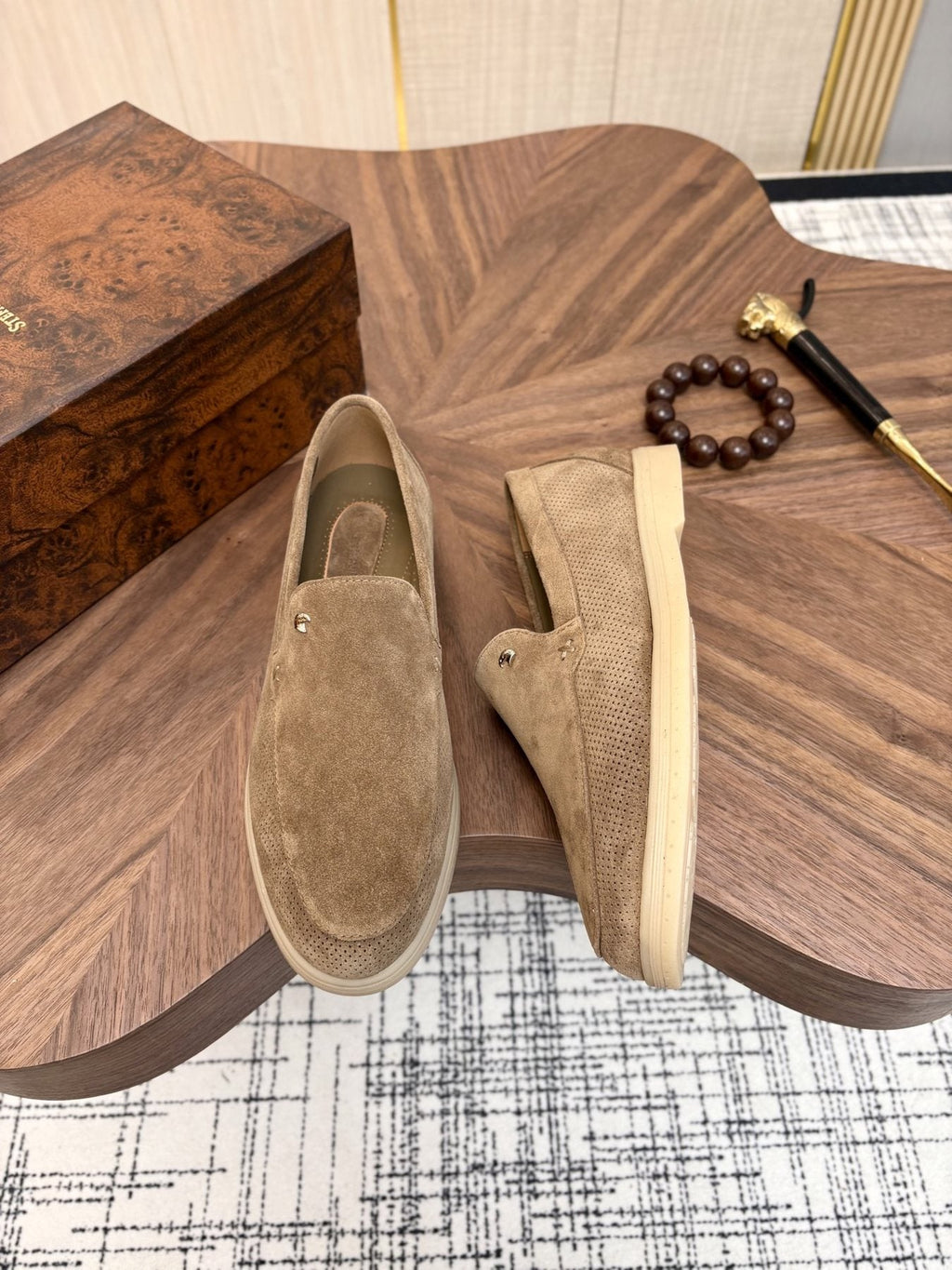 Stefano Ricci Perforated Slip-On Shoes — front
