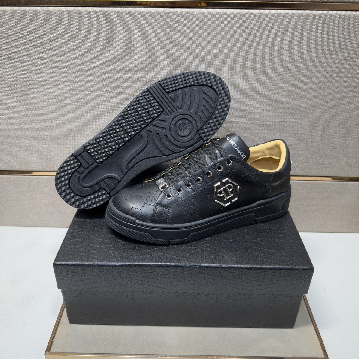 Philipp Plein Textured Low-Top Sneakers — back