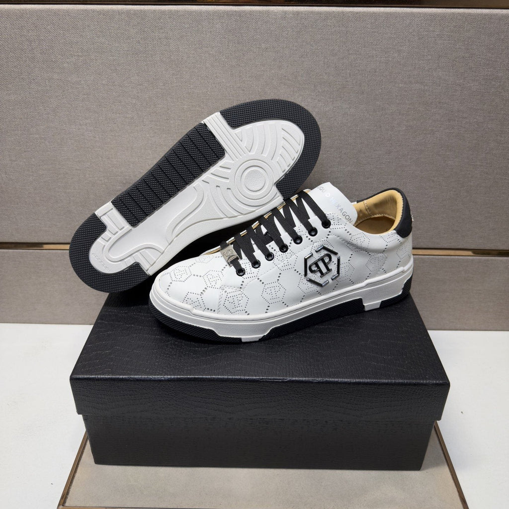 Philipp Plein Textured Low-Top Sneakers — detail