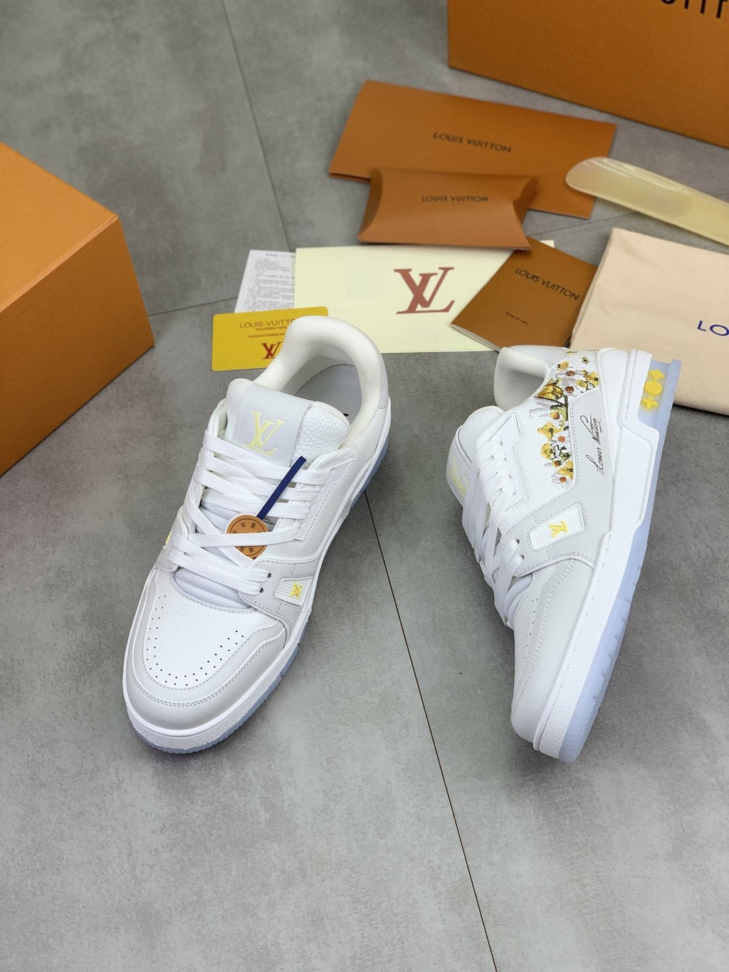 Louis Vuitton Floral Low-Top Sneakers — front