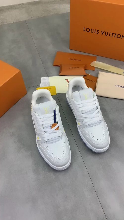 Louis Vuitton Floral Low-Top Sneakers — front