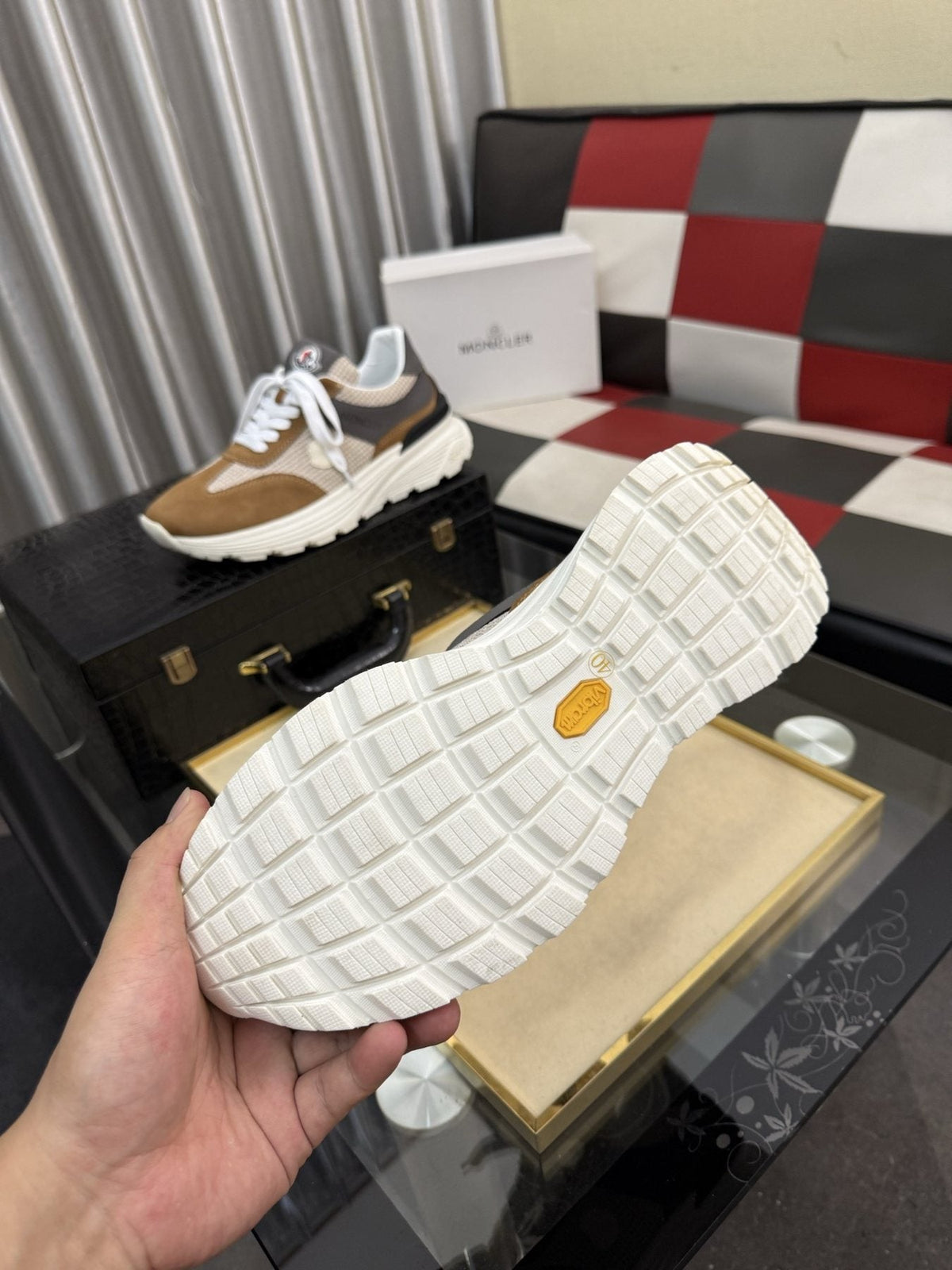 Moncler Mesh Panel Sneakers — detail