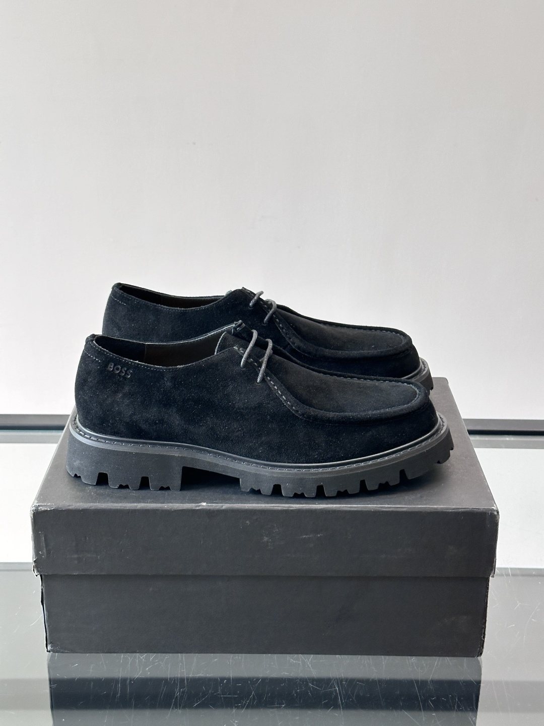 BOSS Suede Lug Sole Derby Shoes — side