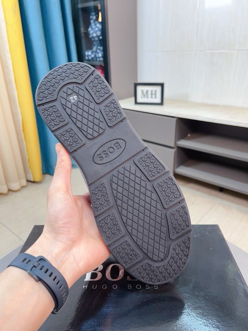 Hugo Boss Textured Low-Top Sneakers — back