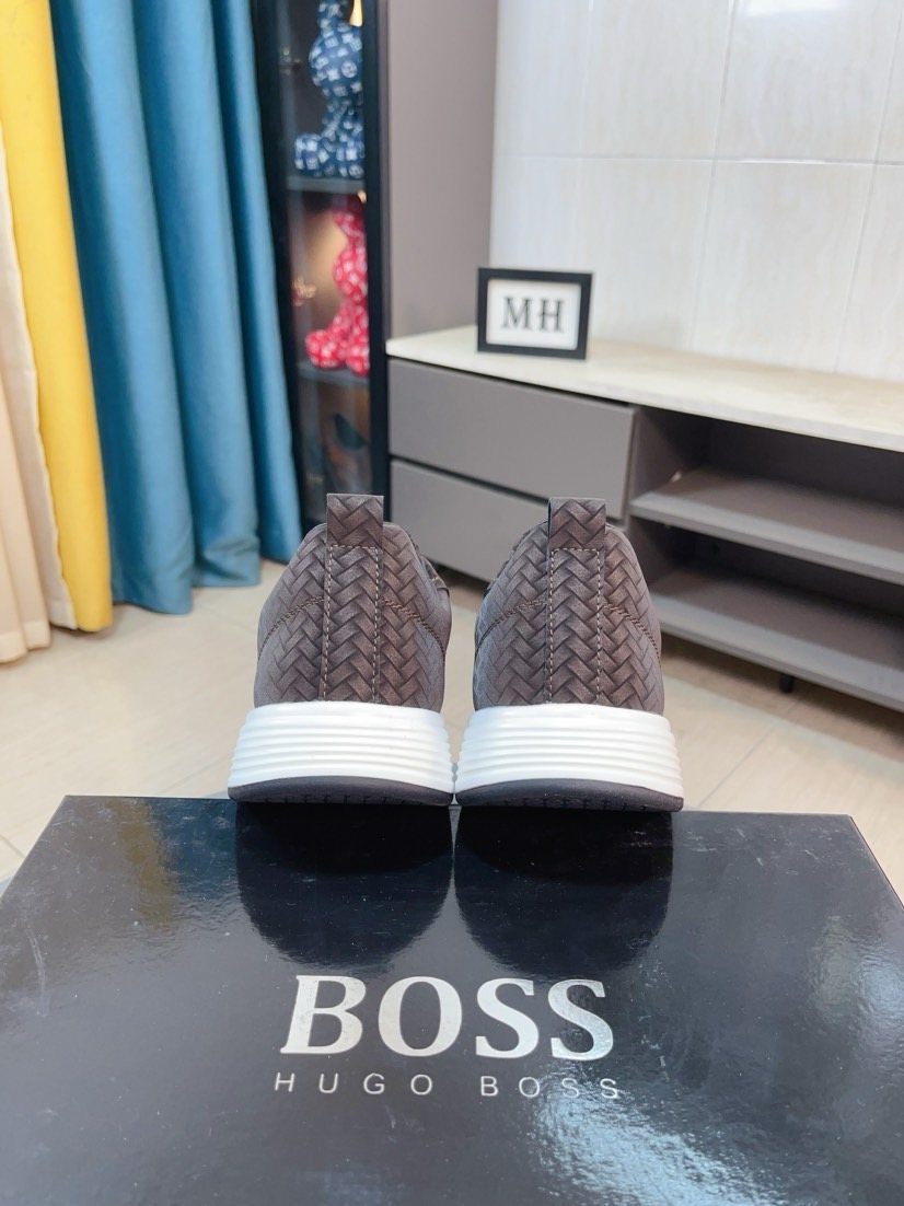 Hugo Boss Textured Low-Top Sneakers — back