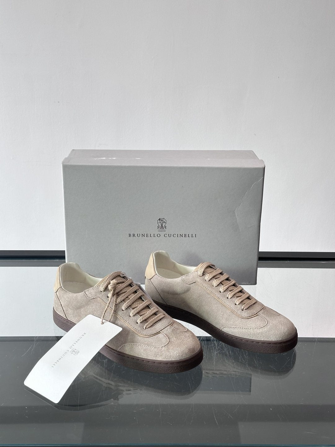 Brunello Cucinelli Lace-Up Low-Top Sneakers — front