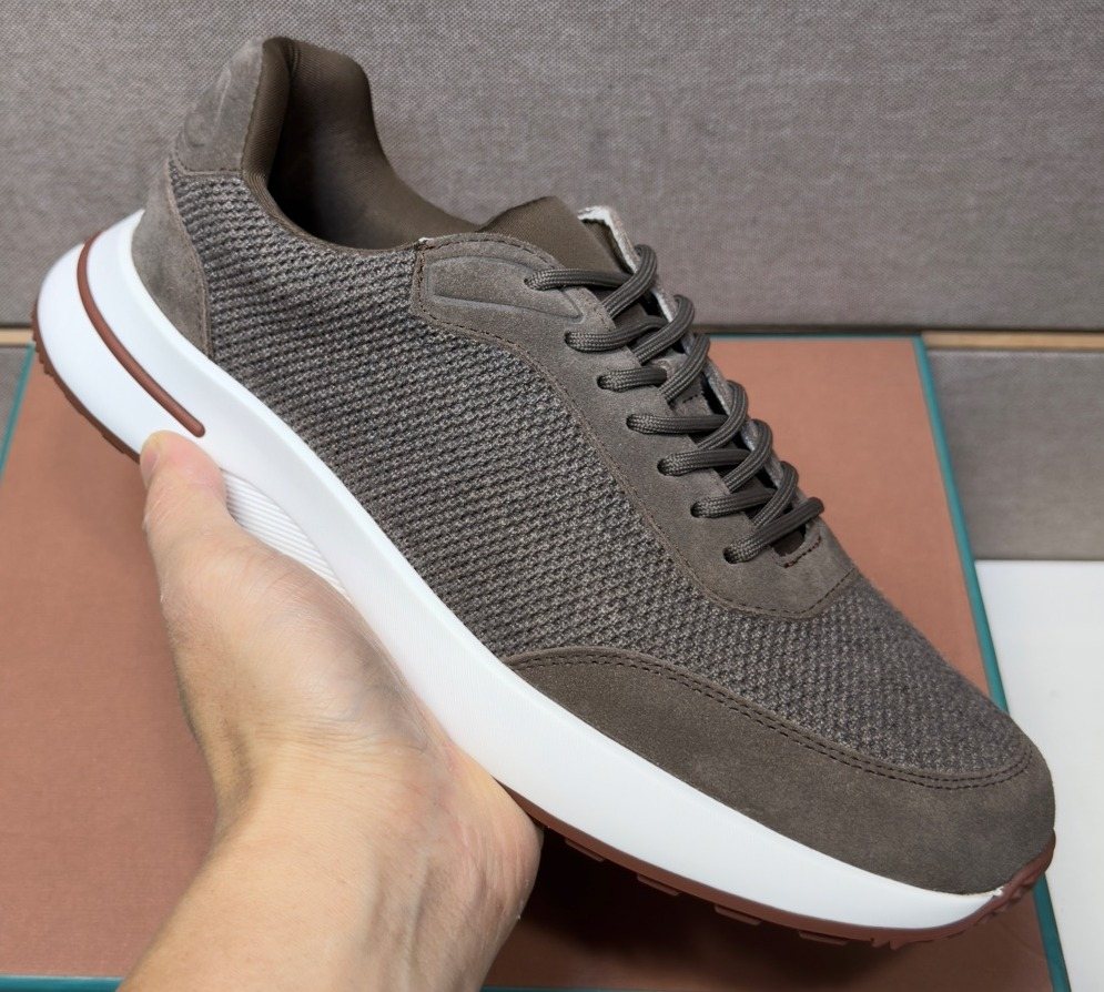 Men's Textured Mesh Casual Sneakers — front