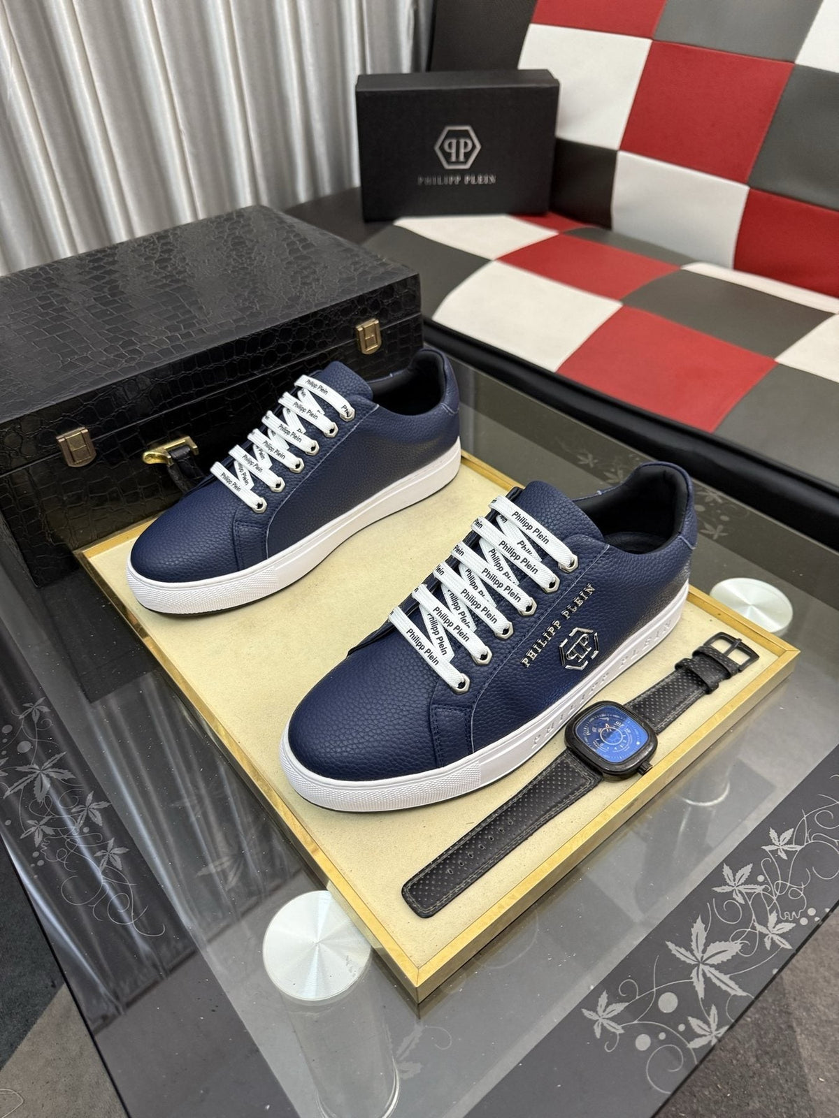 Philipp Plein Lace-Up Low-Top Sneakers — front