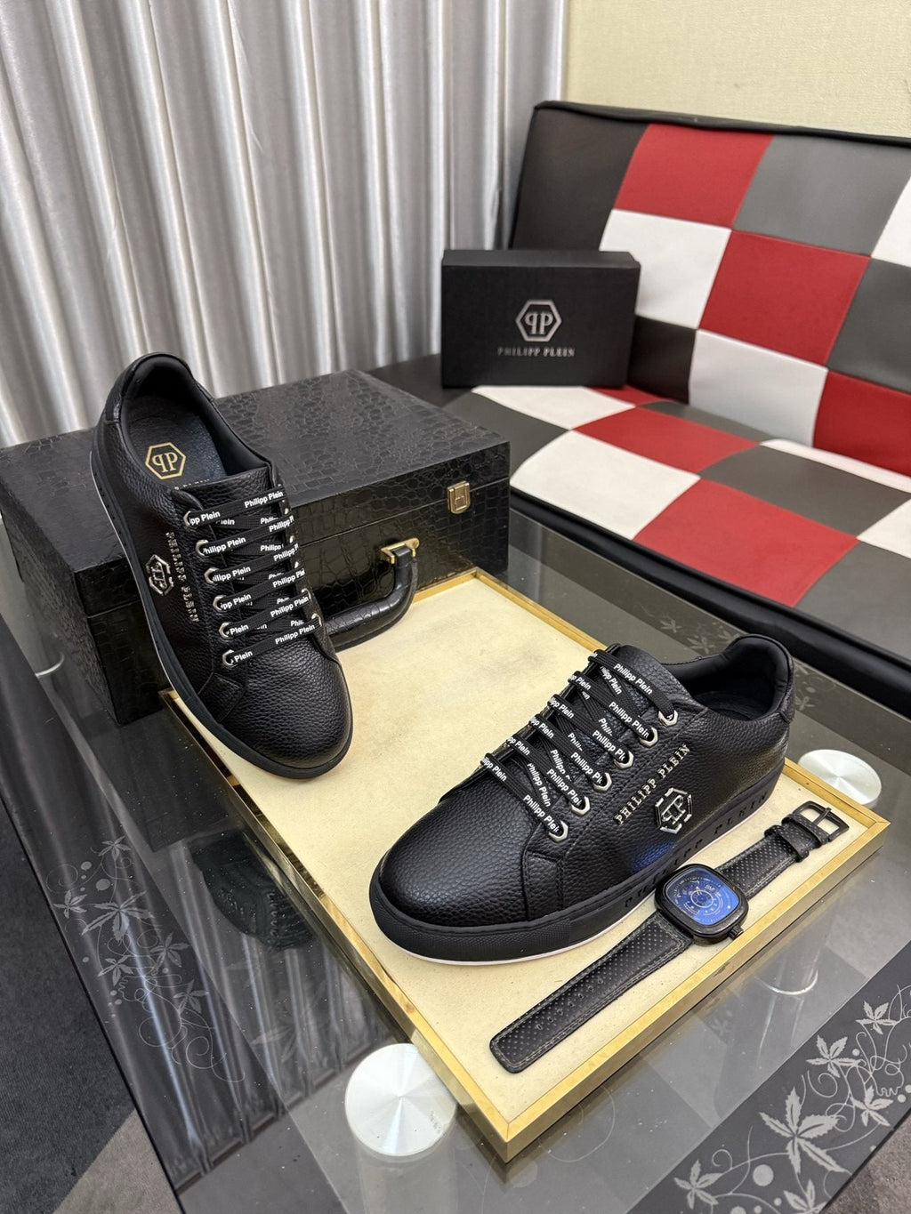 Philipp Plein Lace-Up Low-Top Sneakers — front