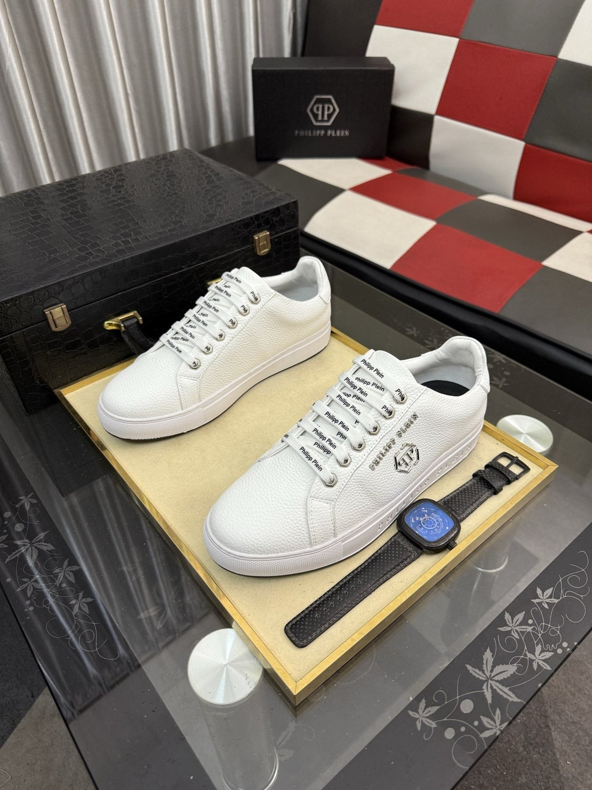 Philipp Plein Lace-Up Low-Top Sneakers — front